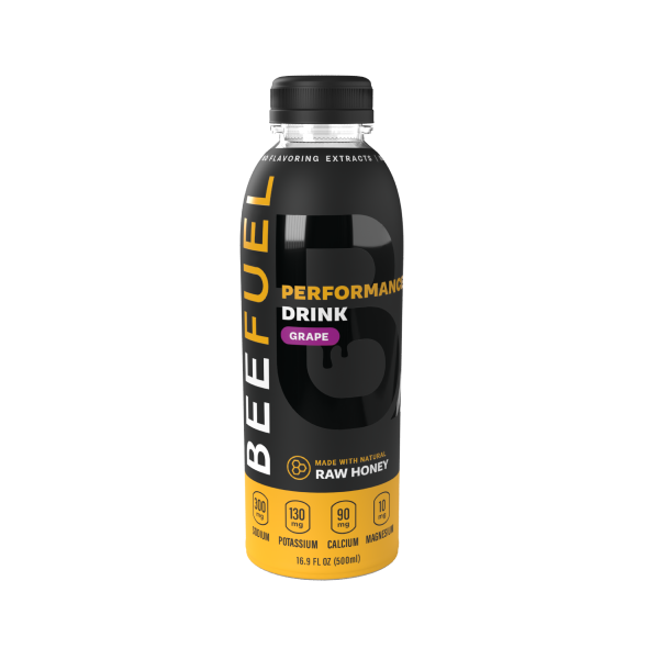BEEFUEL honey-based sports drink bottle front view